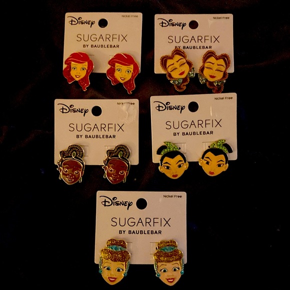 Disney Baublebar bar,  sugar fix earrings. ( set of 5 ) - Picture 1 of 6